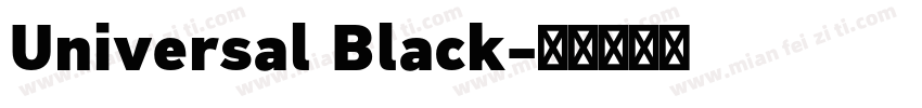Universal Black字体转换